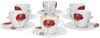 Van Well Monika 6er Set Kaffeetasse + Untertasse, Kaffee-Set, Blumendekor, edles Marken-Porzellan Bild 5