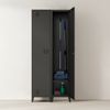 Dmora Säulenschrank Soleto, Schrank für Badezimmer oder Küche, Multifunktionaler Hochschrank, Mehrzweckschrank, 38x38 h180 cm, Schiefer Bild 4