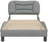 vidaXL Bettgestell ohne Matratze "Hvar" Hellgrau 90x200 cm Stoff 3207744 Bild 4