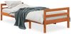vidaXL Massivholzbett ohne Matratze Wachsbraun 90x200 Kiefernholz 844485 Bild 2