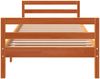 vidaXL Massivholzbett ohne Matratze Wachsbraun 90x200 Kiefernholz 844485 Bild 4