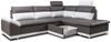 Ecksofa Schlafsofa MONDI Braun / Weiß Ottomane Rechts Bild 4
