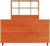 vidaXL Massivholzbett ohne Matratze Wachsbraun 100x200 Kiefernholz 3323697 Bild 4