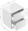Design Nachttisch Concepto M 50cm stehend, 2 Pushauszüge Grafit Eiche : Grafit / Eiche Gold Bild 5