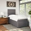 vidaXL Boxspringbett mit Matratze Grau 100x200 cm Kunstleder 3293010 Bild 4