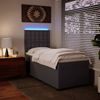 vidaXL Boxspringbett mit Matratze Grau 100x200 cm Kunstleder 3293010 Bild 5