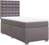 vidaXL Boxspringbett mit Matratze Grau 100x200 cm Kunstleder 3293010 Bild 3