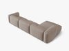 Micadoni Ecksofa Martina 3-Sitzer Links Strukturierter Stoff Dunkelbeige Bild 4