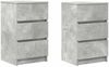vidaXL Nachttische mit 3 Schubladen 2 Stk. Betongrau 39x35x65 cm 861344 Bild 2