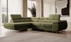 Selsey 'Stevil' Ecksofa mit Schlaffunktion, links – Grün – Cord Bild 3