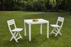 Dmora Outdoor-Lounge-Set Altar, Gartenkomposition mit 1 rechteckigen Tisch und 2 Klappstühlen, Indoor- und Outdoor-Lounge von Pic Nic, 100 % Made in Italy, Weiß Bild 4