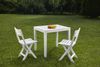 Dmora Outdoor-Lounge-Set Altar, Gartenkomposition mit 1 rechteckigen Tisch und 2 Klappstühlen, Indoor- und Outdoor-Lounge von Pic Nic, 100 % Made in Italy, Weiß Bild 2