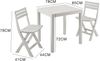Dmora Outdoor-Lounge-Set Altar, Gartenkomposition mit 1 rechteckigen Tisch und 2 Klappstühlen, Indoor- und Outdoor-Lounge von Pic Nic, 100 % Made in Italy, Weiß Bild 3