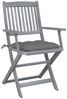 vidaXL Klappbare Gartenstühle 6 Stk. mit Kissen Massivholz Akazie 3065423 Bild 3
