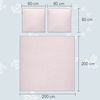 Como Bettwäsche aus Damast 200x200 Baumwolle cm in Rosé 3-teilig mit 2X Kissenbezug 80x80 | Bettwäsche Set gestreift | Bettbezug im 3er Set mit Saumen & Reißverschluss | ÖkoTex Zertifiziert Bild 3