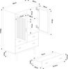 Vitrinenschrank Susa 120x80x40 cm Grau [en. casa] Bild 3