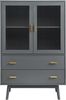 Vitrinenschrank Susa 120x80x40 cm Grau [en. casa] Bild 4