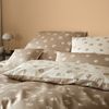 Elegante Mako Satin Bettwäsche Paws 24541-7 Pfoten Beige Creme 135x200 Bild 2