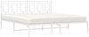 vidaXL Bettgestell mit Kopfteil Metall Weiß 183x213 cm 374295 Bild 4