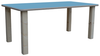 ELI Kindertisch - mit Bunter Tischplatte - 58cm x 90cm - Hellblau Bild 2