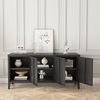 Fernsehschrank Kotka mit 3 Türen Schwarz [en. casa] Bild 3