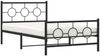 vidaXL Bettgestell mit Kopf- und Fußteil Metall Schwarz 107x203 cm 376240 Bild 4
