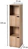 Casâme 'MODU' Möbelstück mit 4 Fächern in Holzdekor, mit 2 Türen - L31 x H120 cm - Holz Bild 5