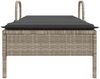vidaXL Sonnenliege mit Rollen und Auflage Hellgrau Poly Rattan 368313 Bild 4