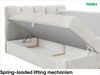 MEBLINI Boxspringbett NIKOLAS 120x200 cm mit Bettkasten – H3/Weiß Milch Boucle Polsterbett - Doppelbett mit Topper & Bonellfederkern-Matratze Bild 5