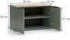 Kommode Wido Grün 80 x 50 cm mit 2 Türen Vicco Bild 2