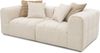 DOMO. collection Sofa 800 019, 2-Sitzer Couch mit Taschenfederkern und gepolsterter Rückenlehne, 2er Bigsofa, Polstergarnitur 113 x 220 x 72 cm (BxTxH), creme Bild 5
