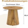 Runder Beistelltisch 50x50 x H 48 cm, MDF in Holzoptik, pflegeleicht und stabil bis 120 kg Bild 5