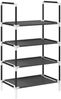 vidaXL Schuhregal 4 Ebenen Schwarz 44x28x77 cm Vliesstoff 4100617 Bild 2