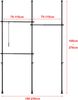 Teleskopgarderobe Kemi mit 3 Garderobenstangen 150 - 230 cm [en. casa] Bild 4