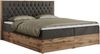 Boxspringbett, Schlafzimmerbett, Bettkasten - AMORE - 200 x 200 cm - Dunkelgrau Velvet - H3 Bild 4