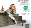 Mako-Satin Spannbettlaken dark olive 200x200cm Höhe 5-10cm Bild 4