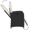 vidaXL 9-tlg. Garten-Essgruppe mit Kissen Schwarz Poly Rattan 3212487 Bild 5