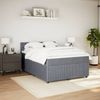 vidaXL Boxspringbett mit Matratze Dunkelgrau 140x200 cm Samt 3287771 Bild 3