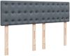 vidaXL Boxspringbett mit Matratze Dunkelgrau 140x200 cm Samt 3287771 Bild 5