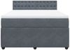 vidaXL Boxspringbett mit Matratze Dunkelgrau 140x200 cm Samt 3287771 Bild 4
