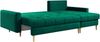 Ecksofa Wohnzimmer - L-form mit Schlaffunktion und Bettkasten - ASTRA - Dunkelgrün Mikrofaser Bild 3