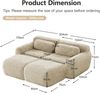 Modulares Sofa aus Plüsch mit montagefreiem Design, beige Bild 4