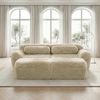 Modulares Sofa aus Plüsch mit montagefreiem Design, beige Bild 3