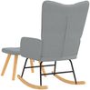 vidaXL Schaukelsessel mit Hocker Hellgrau Stoff 327622 Bild 5