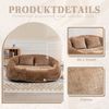 LVHOM Sitzsack XXL, Bean Bag mit Sitzpuff, Bodensofa mit 2 Kissen, 2-Sitzer-Sofa aus Chenille, 145x95x63cm Bild 5