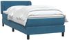 vidaXL Boxspringbett mit Matratze Dunkelblau 80x220 cm Samt 3317719 Bild 3