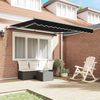 vidaXL Ausziehbare Markise Schwarz 300 x 250 cm Stoff und Aluminium 3330039 Bild 3