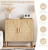 GarveeMore Sideboard aus Rattan mit Stauraum,dekorative Doppeltür-Schränke,80 x 35 x 79 cm, Sideboards und dekorative Schränke für Wohnzimmer,Esszimmer,Foyer Bild 3