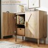 GarveeMore Sideboard aus Rattan mit Stauraum,dekorative Doppeltür-Schränke,80 x 35 x 79 cm, Sideboards und dekorative Schränke für Wohnzimmer,Esszimmer,Foyer Bild 2