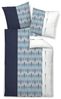 Janine Mako-Satin Bettwäsche Milano 45026-02 Nachtschattenblau Perlblau - 155x200 cm Bild 2